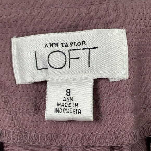 LOFT 8 Dress Pants Ann Style Flare Leg Plum Purple Inseam 31" Workwear New NWT - Picture 7 of 9